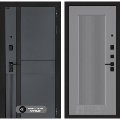 Стальная дверь Лабиринт EVOLAB 30 (Серый софт рельеф)