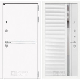 Стальная дверь Лабиринт Лайн WHITE 31 (Белый софт)