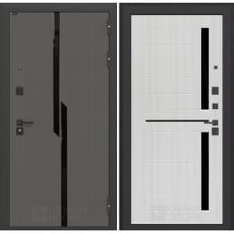 Стальная дверь Лабиринт CARBON 02 (Сандал белый)