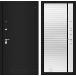 Дверь Лабиринт Classic 22 (Шагрень черная / Белый софт)