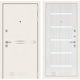 Стальная дверь Лабиринт Лайн WHITE 01 (Сандал белый)