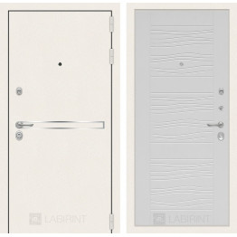 Стальная дверь Лабиринт Лайн WHITE 06 (Белое дерево)