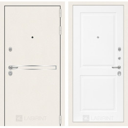 Стальная дверь Лабиринт Лайн WHITE 11 (Белый софт)