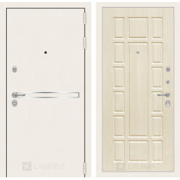 Стальная дверь Лабиринт Лайн WHITE 12 (Беленый дуб)