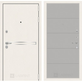 Стальная дверь Лабиринт Лайн WHITE 13 (Грей софт)